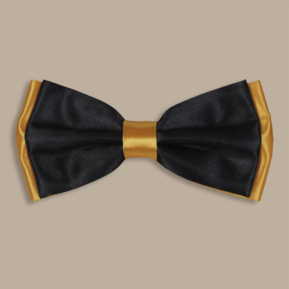 Yellow & Black Double-Faced Satin Bowtie