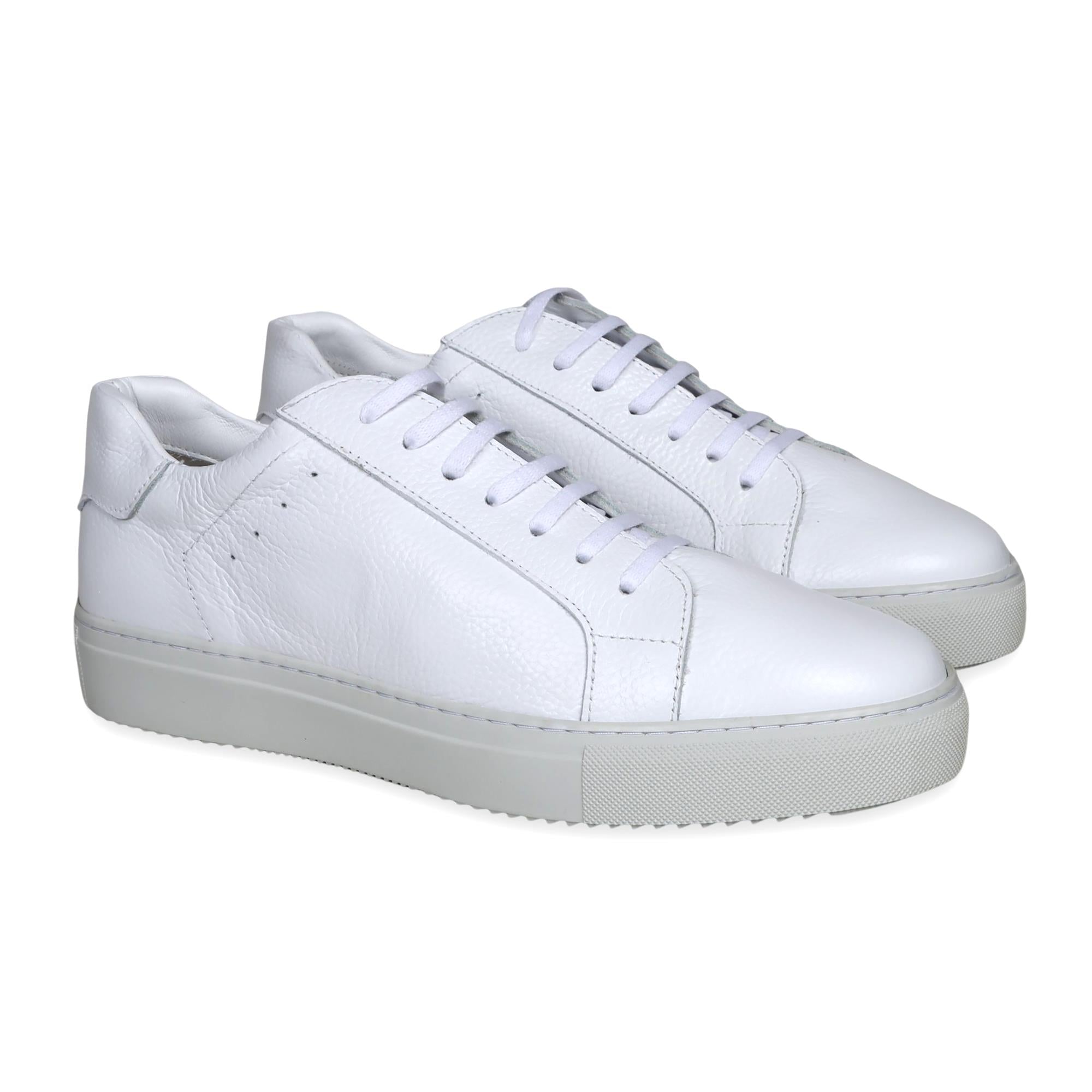 White Basic Structure Sneakers