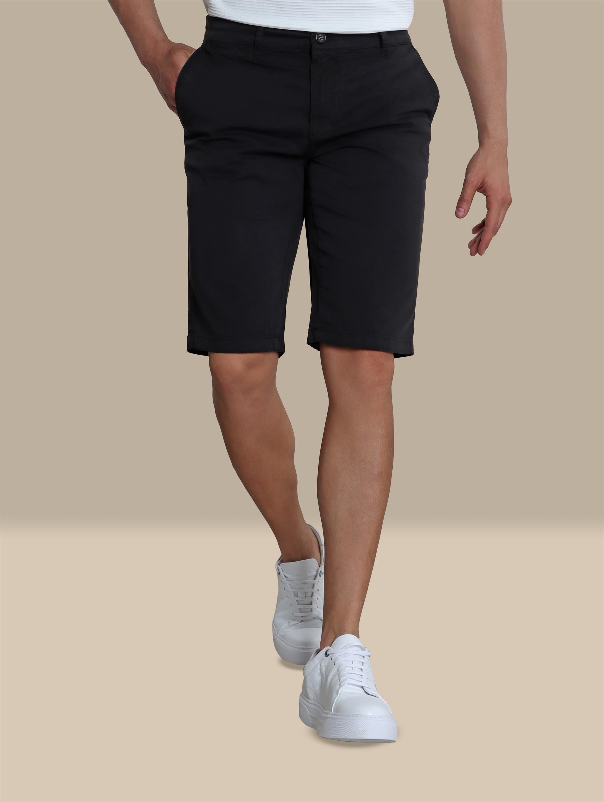 Short Chino Plain Slim Fit | Black