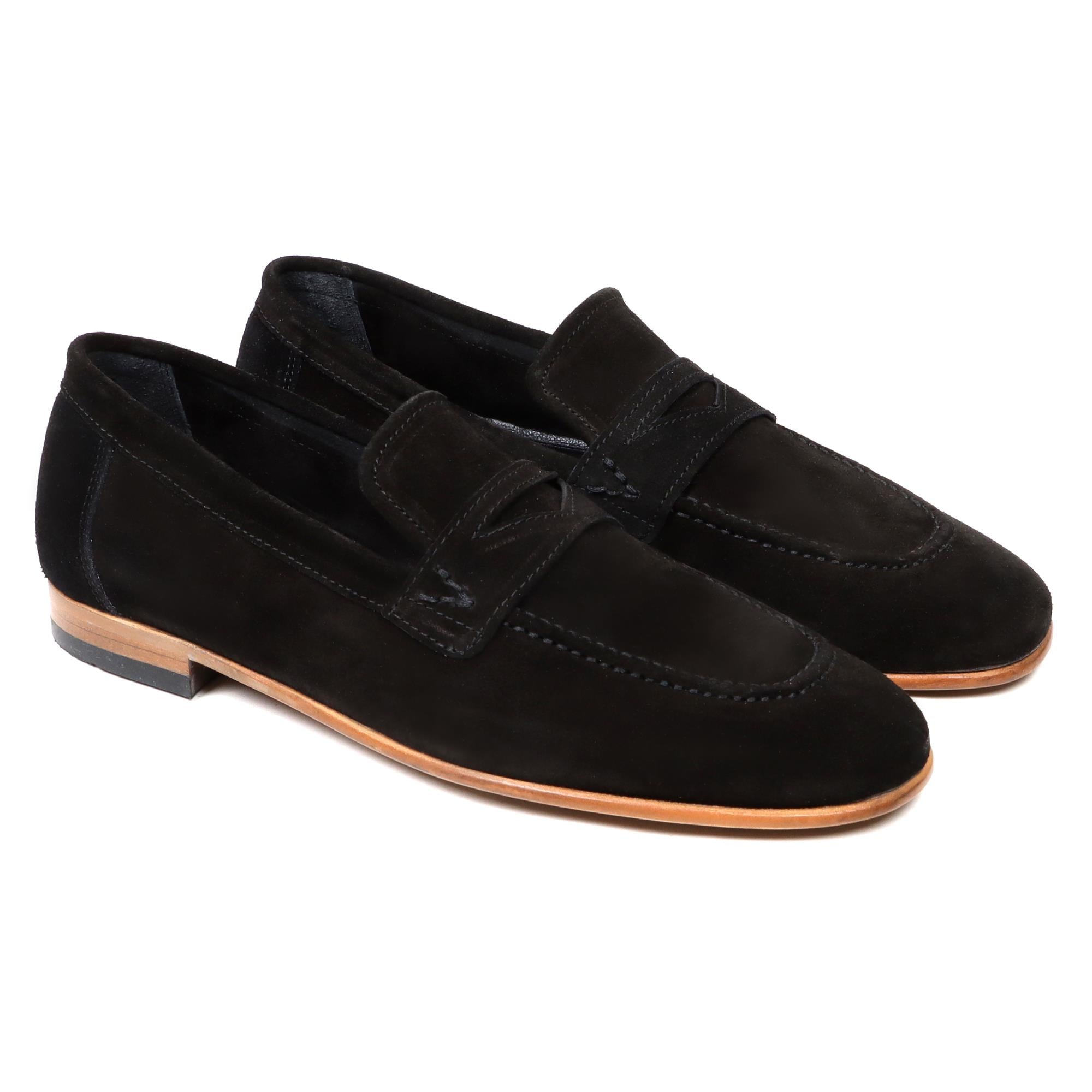 Black Suede Loafer Shoes