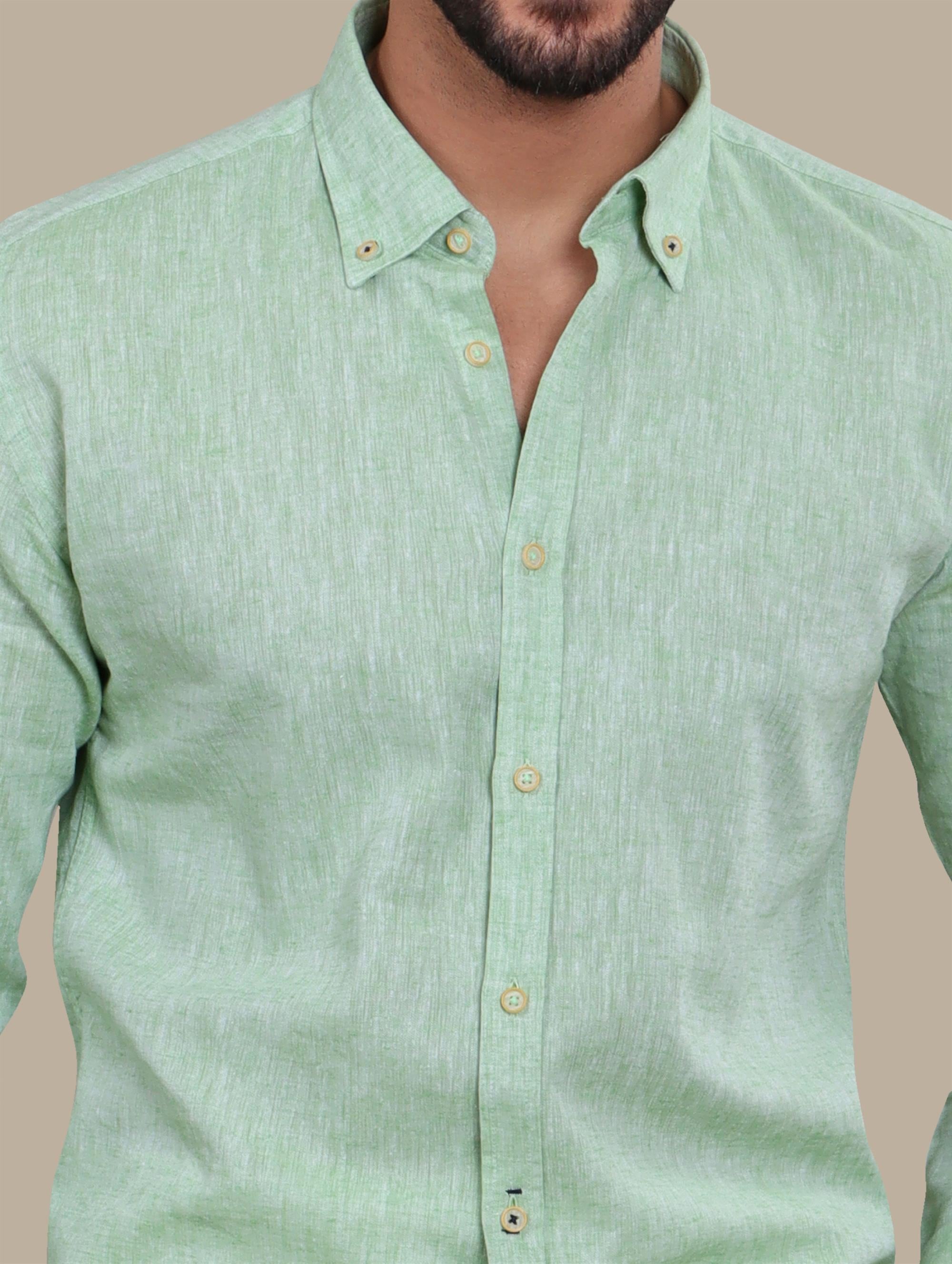 Shirt Linen Colar | Pistache