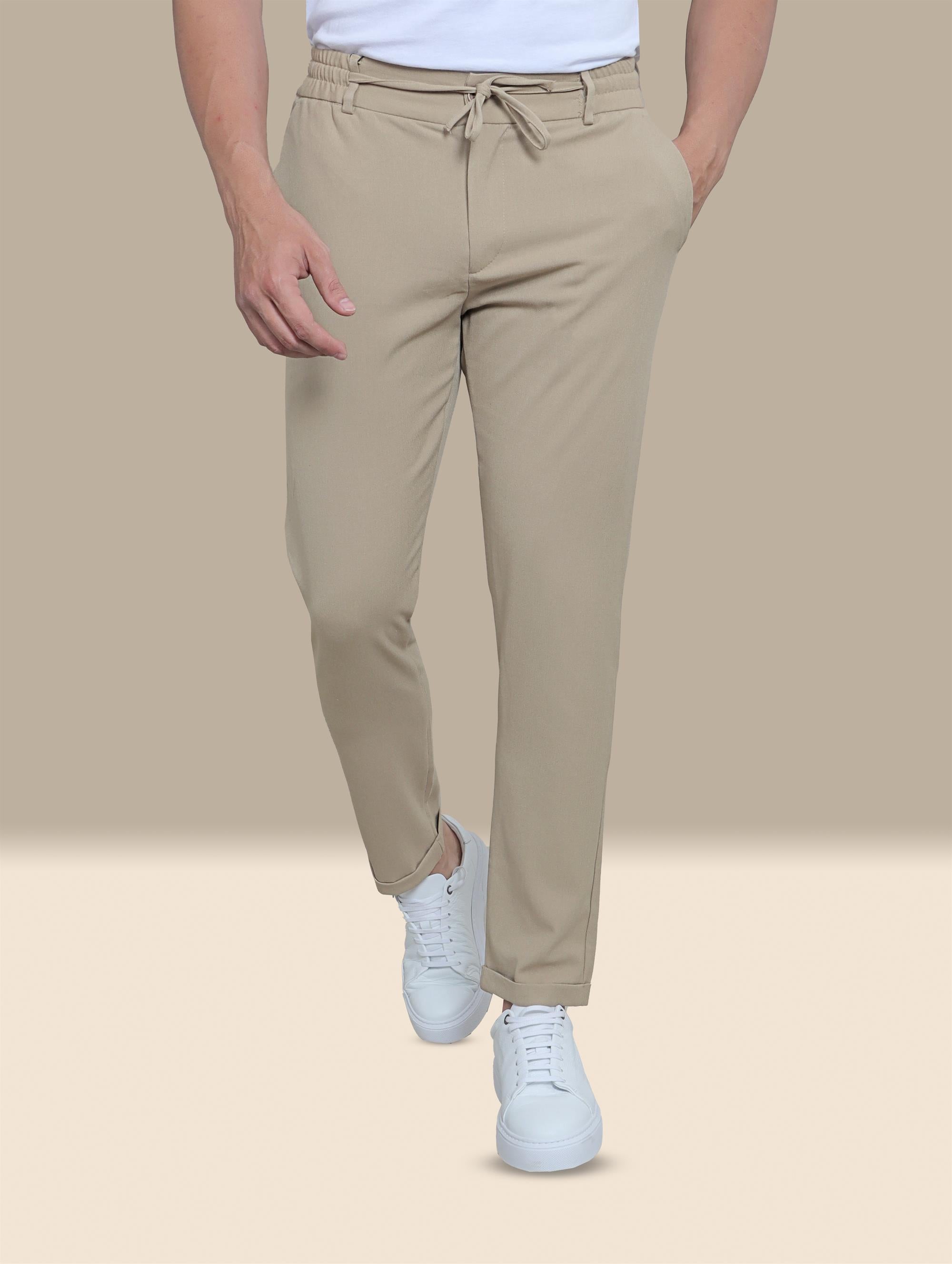 Jogger Basic With Elastic Band | Beige