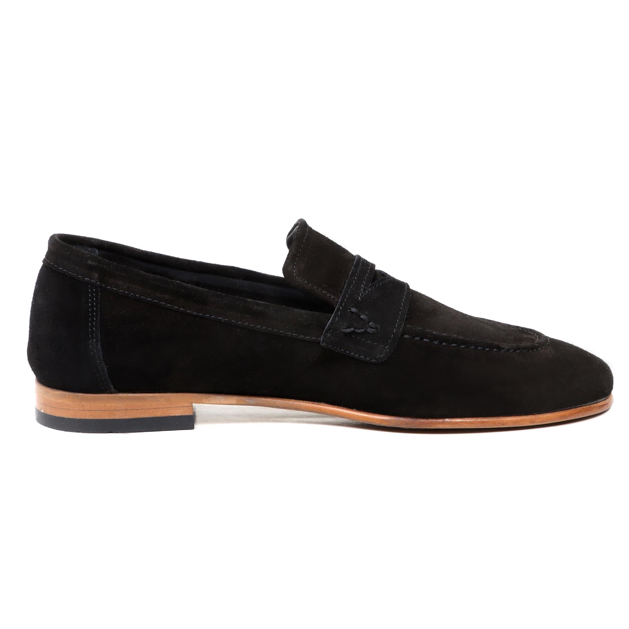 Black Suede Loafer Shoes