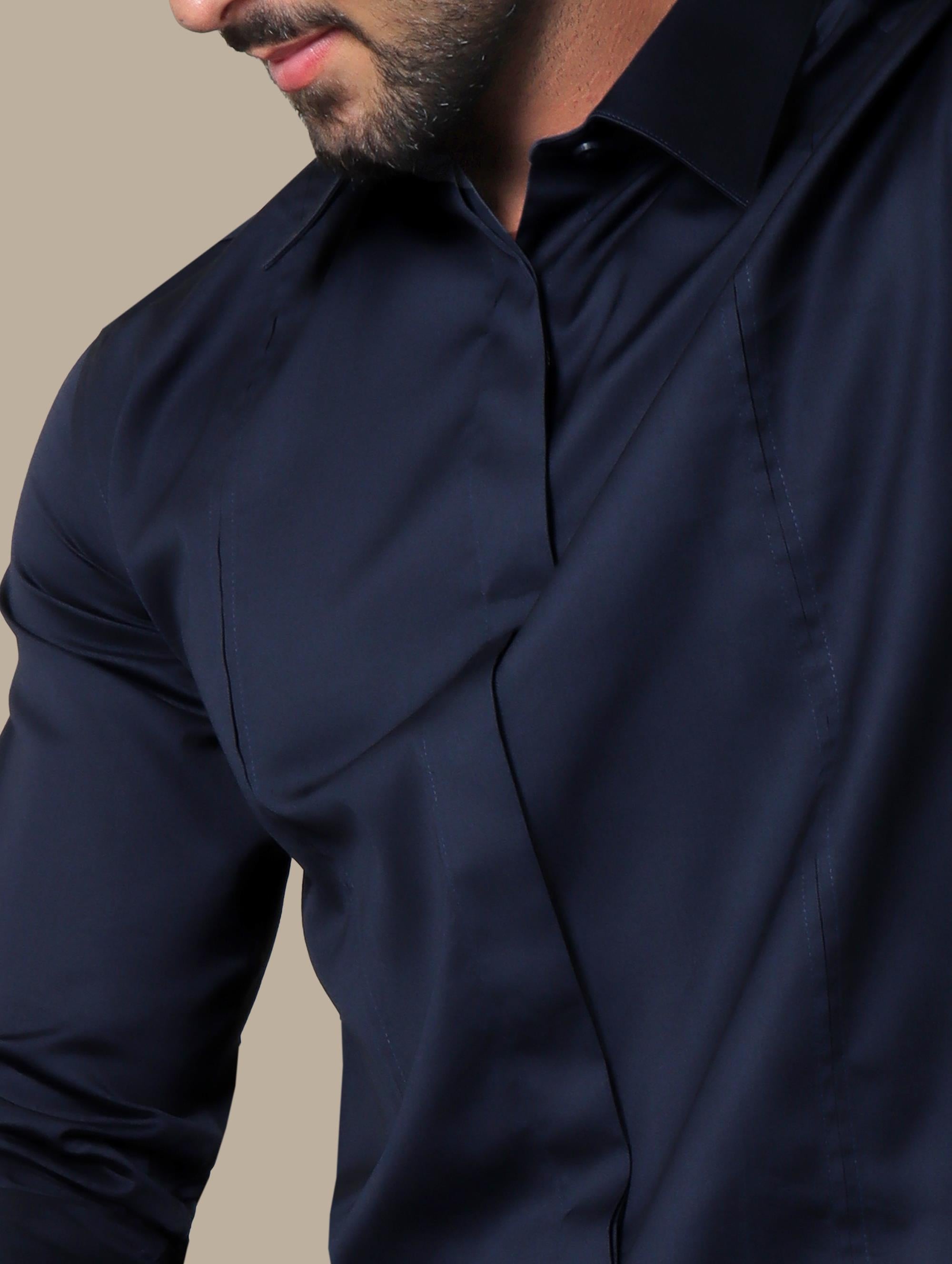 Shirt Lycra Front Cut | Navy