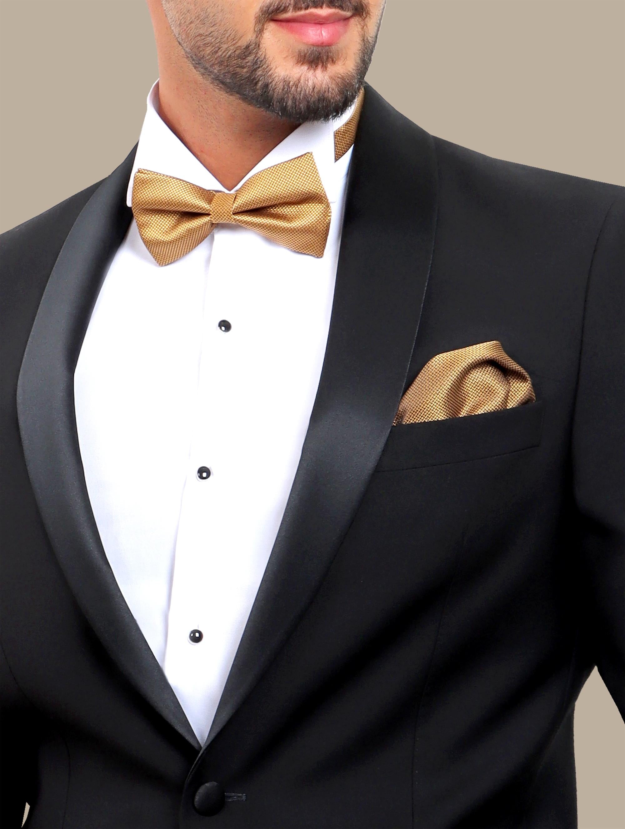 Black Elegance: Tuxedo Plain Col Chale