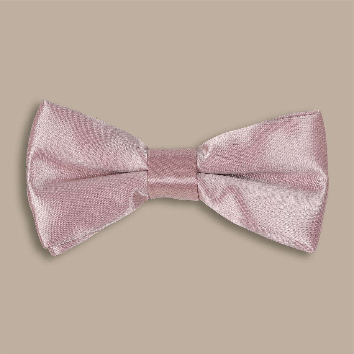 Rose Satin Plain Bowtie