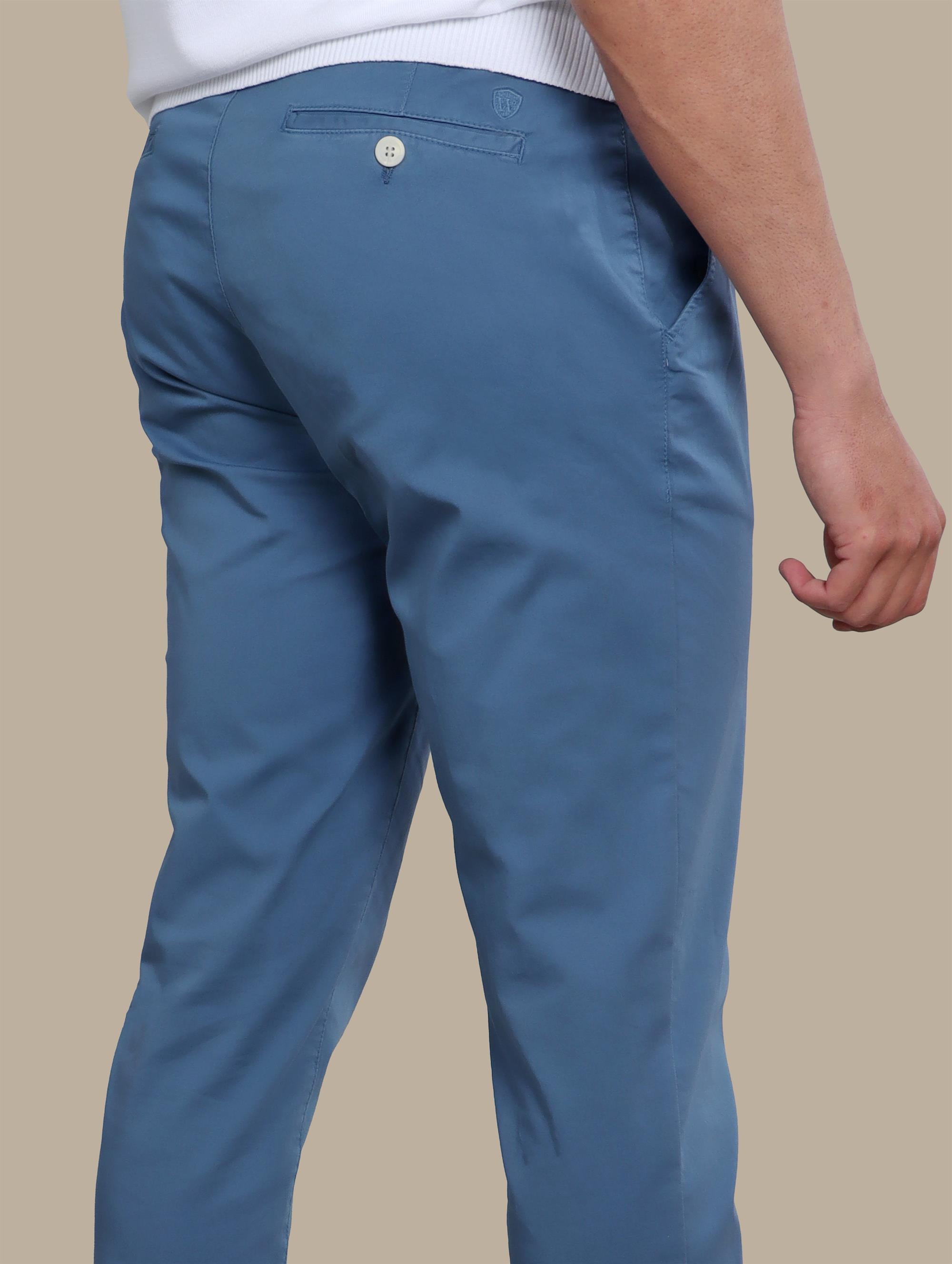 Fashion Trouser With Elastic Band | Light Blue