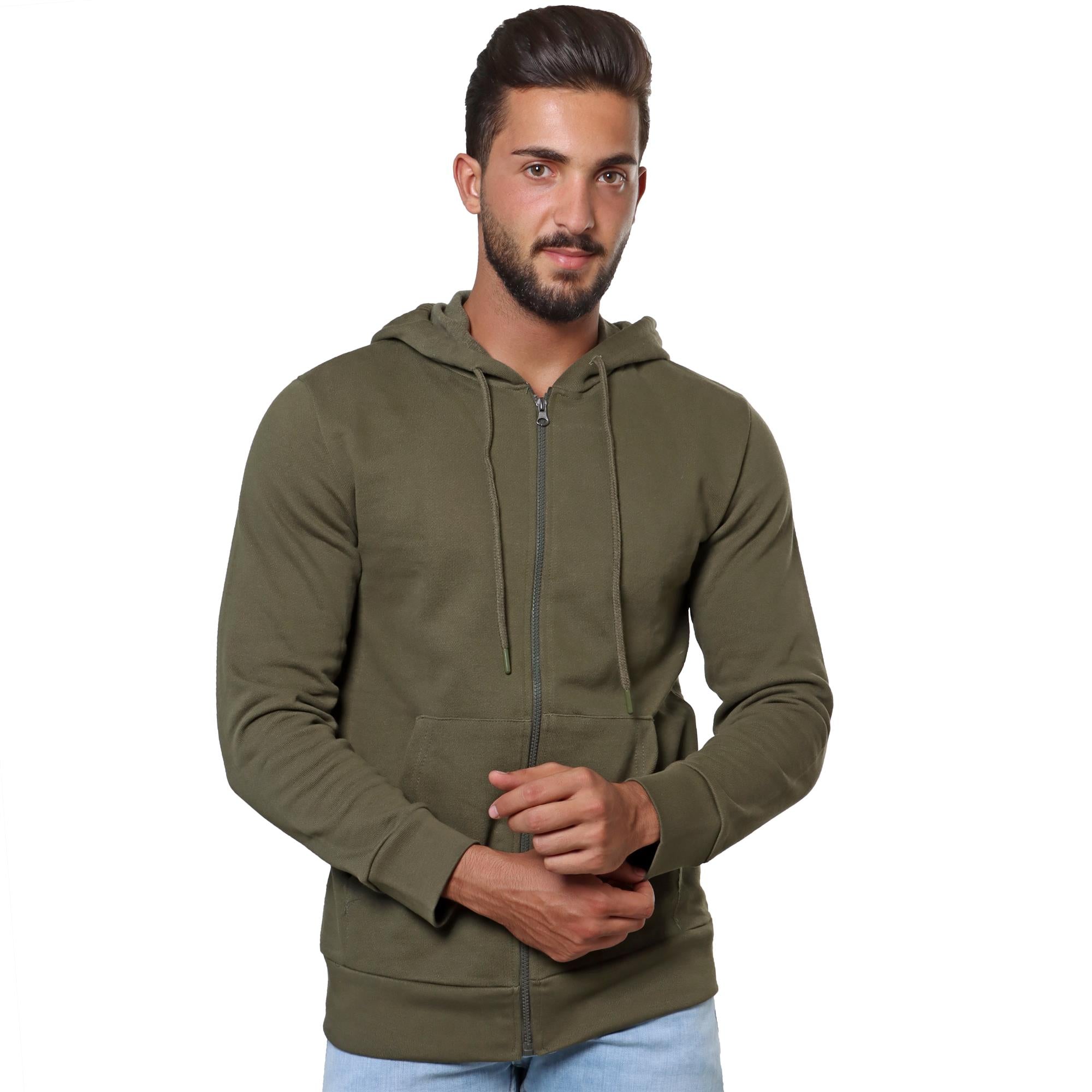 Khaki Hoodie Plain Basic Sweatshirt