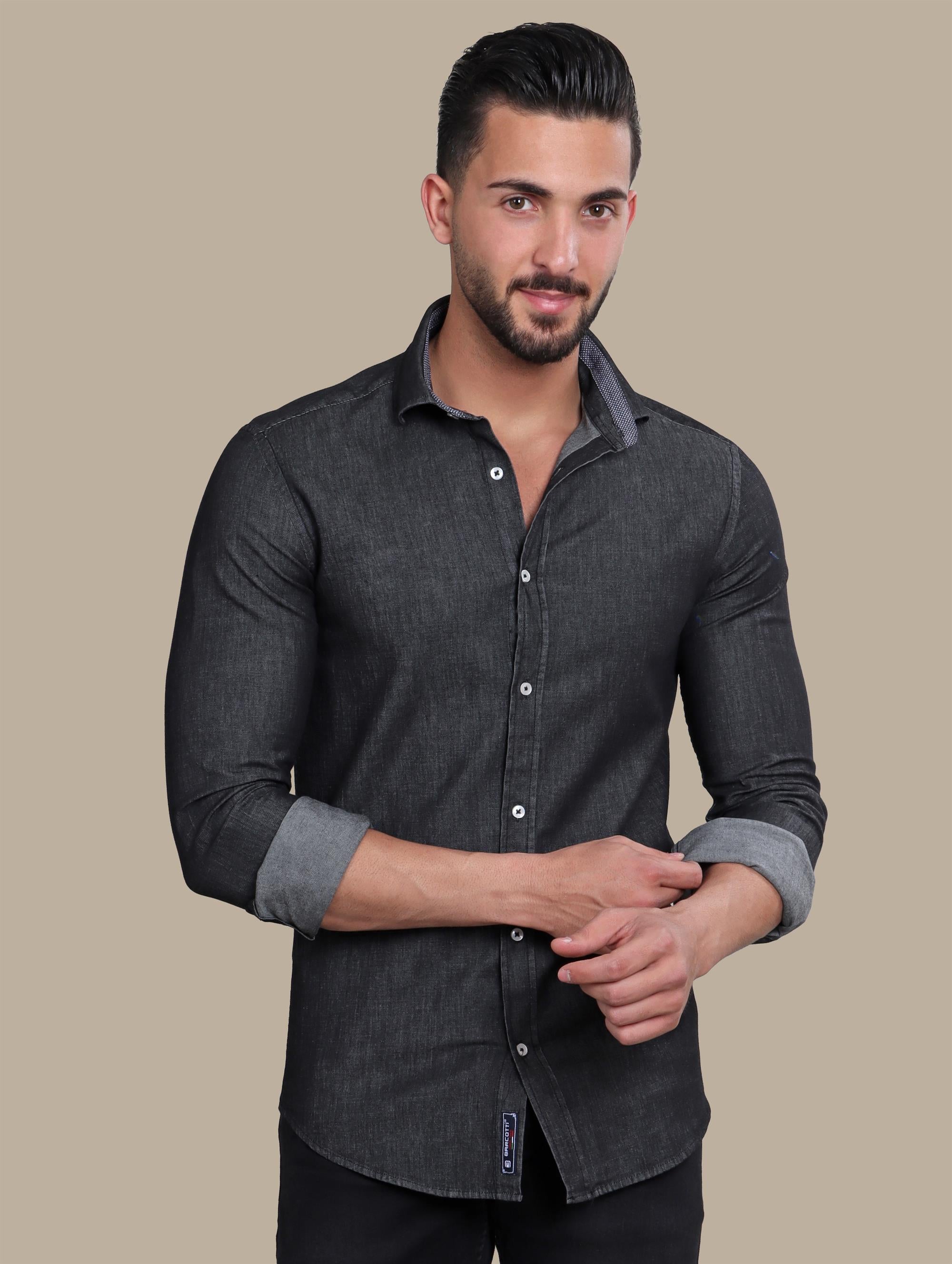 Shirt Denim Casual | Black