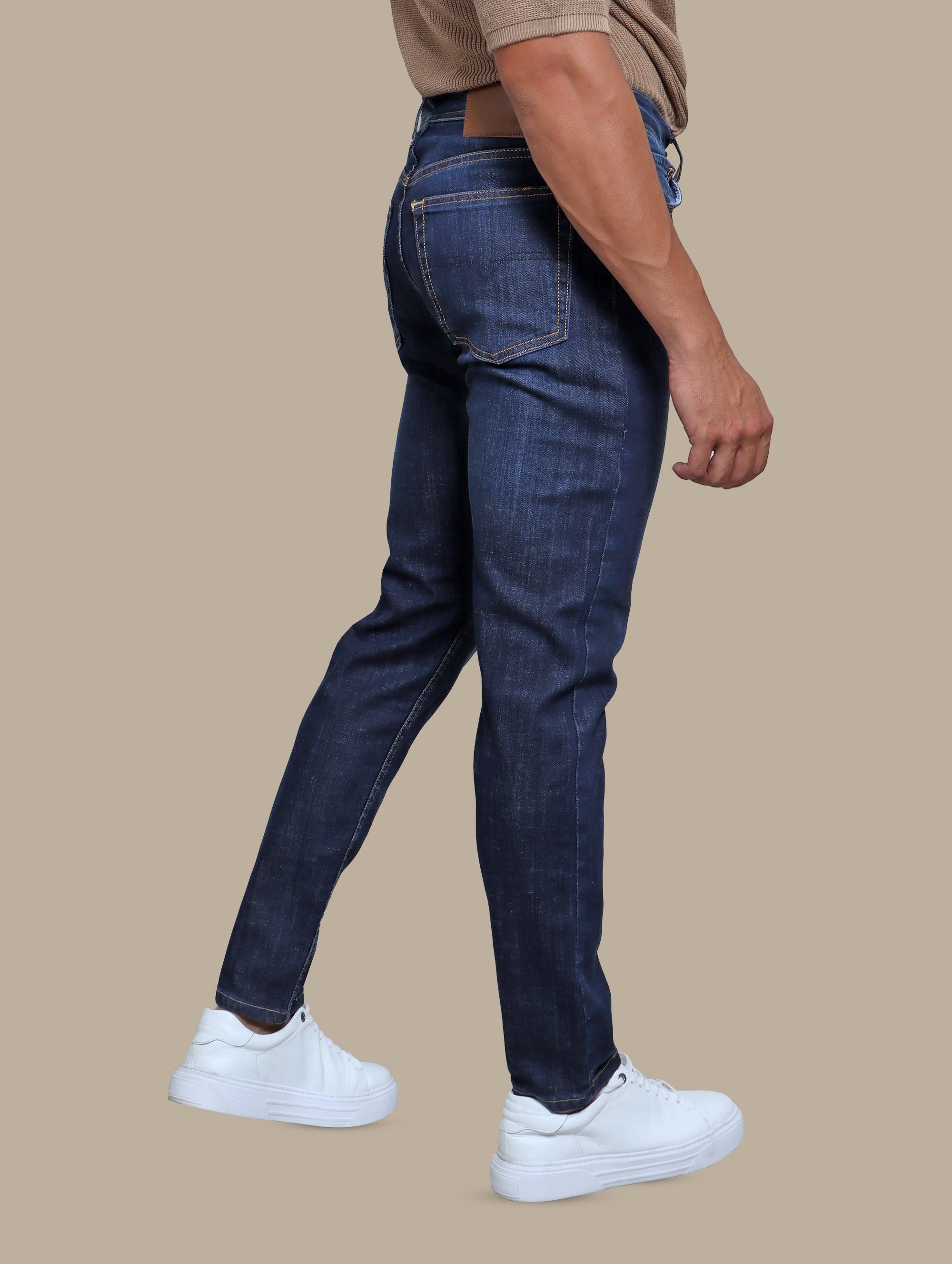 Essential Elegance: Dark Navy Slim Fit Jeans