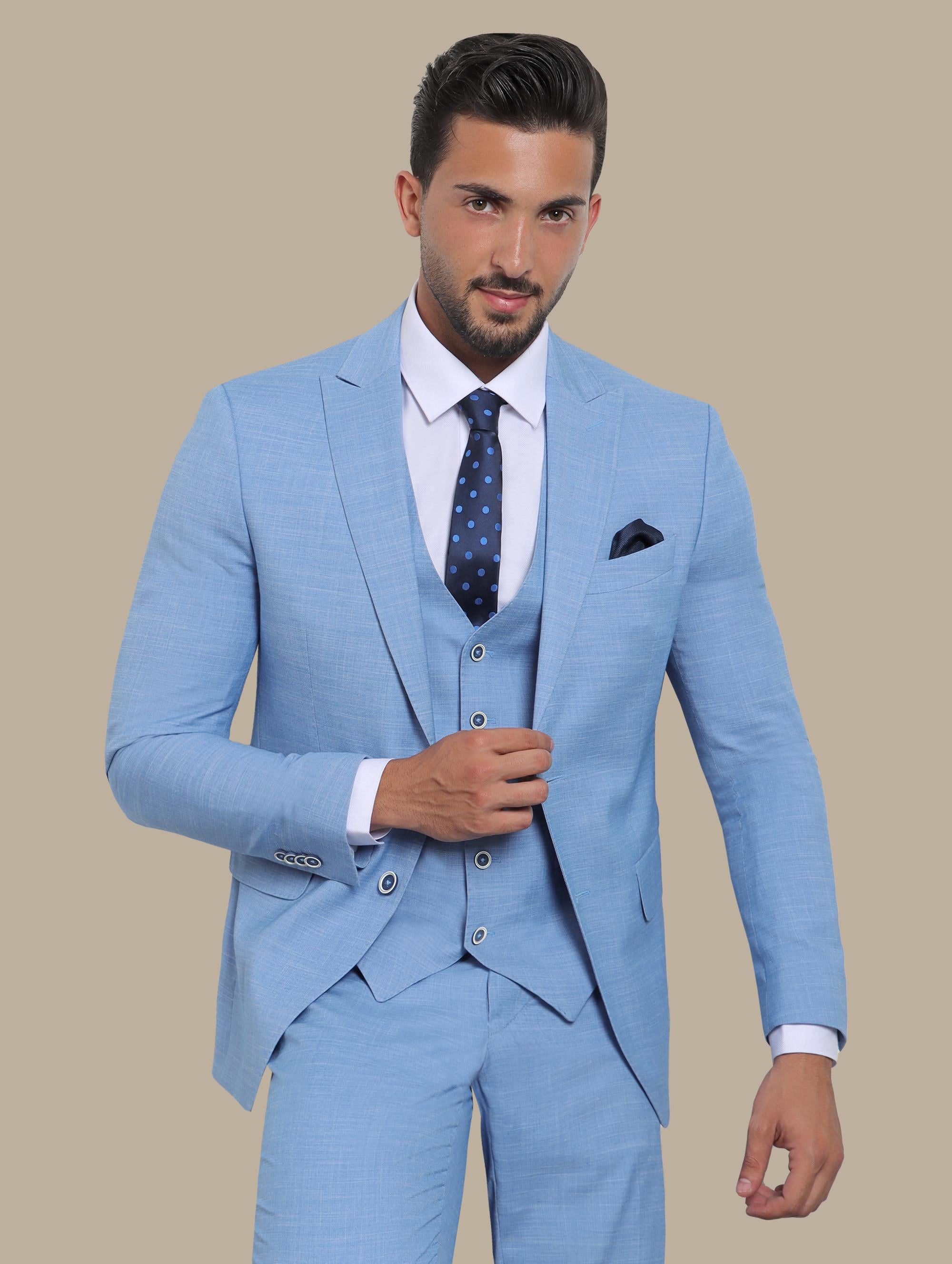 Blue Fila Fil Lycra 3-Piece Suit