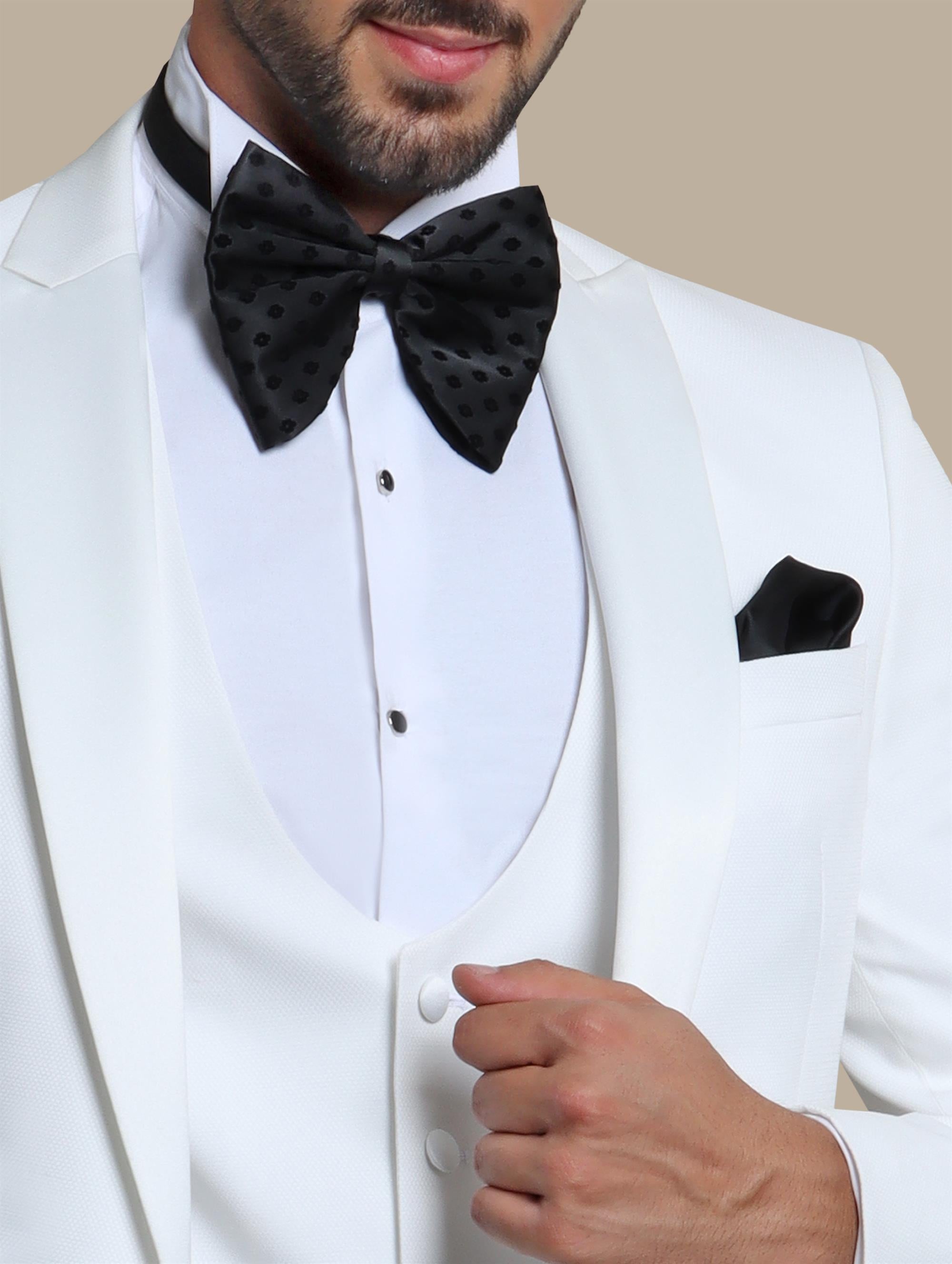 White Peak Pique 3-Piece Tuxedo