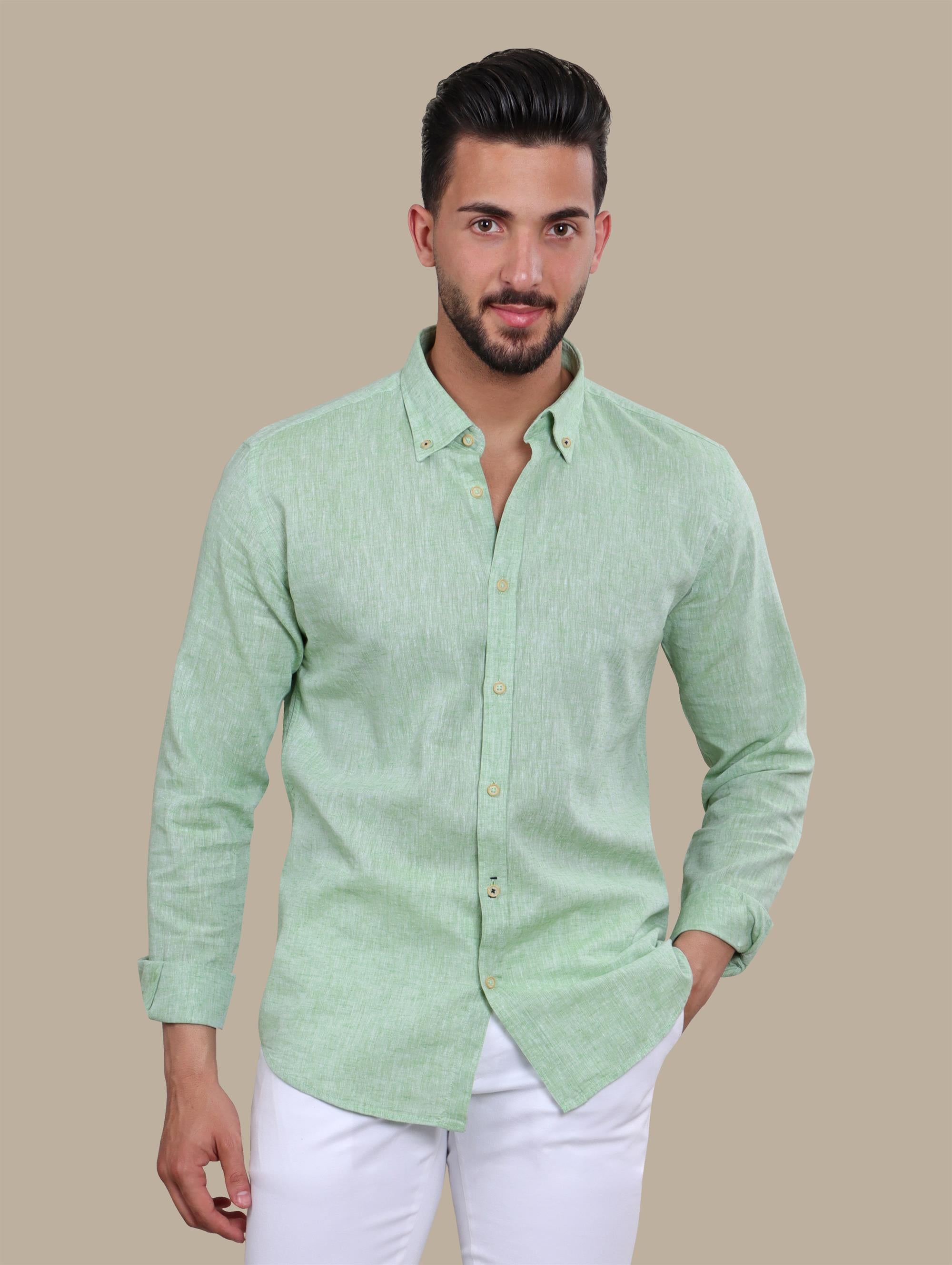 Shirt Linen Colar | Pistache