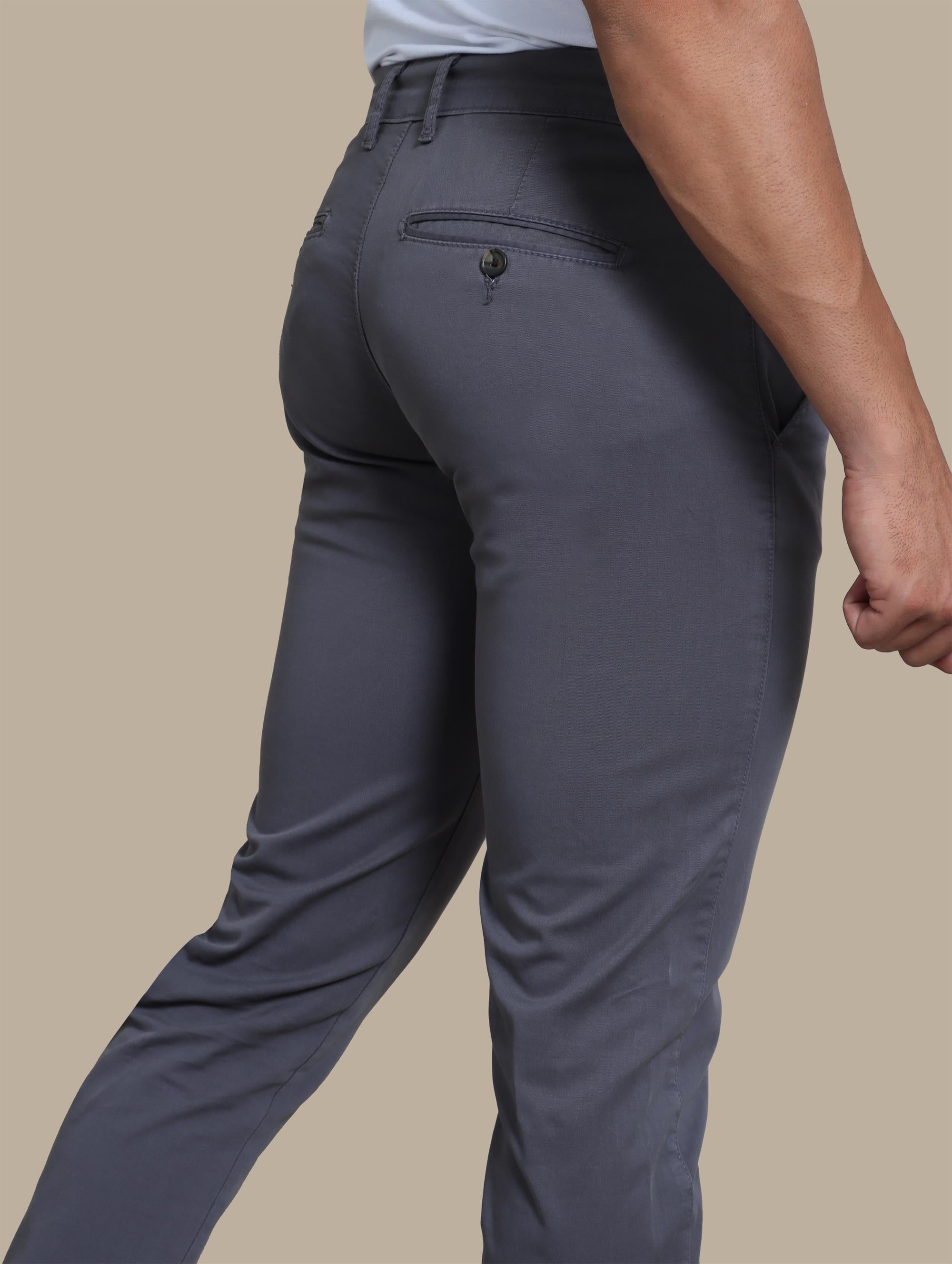 Gray Slim Fit Chinos