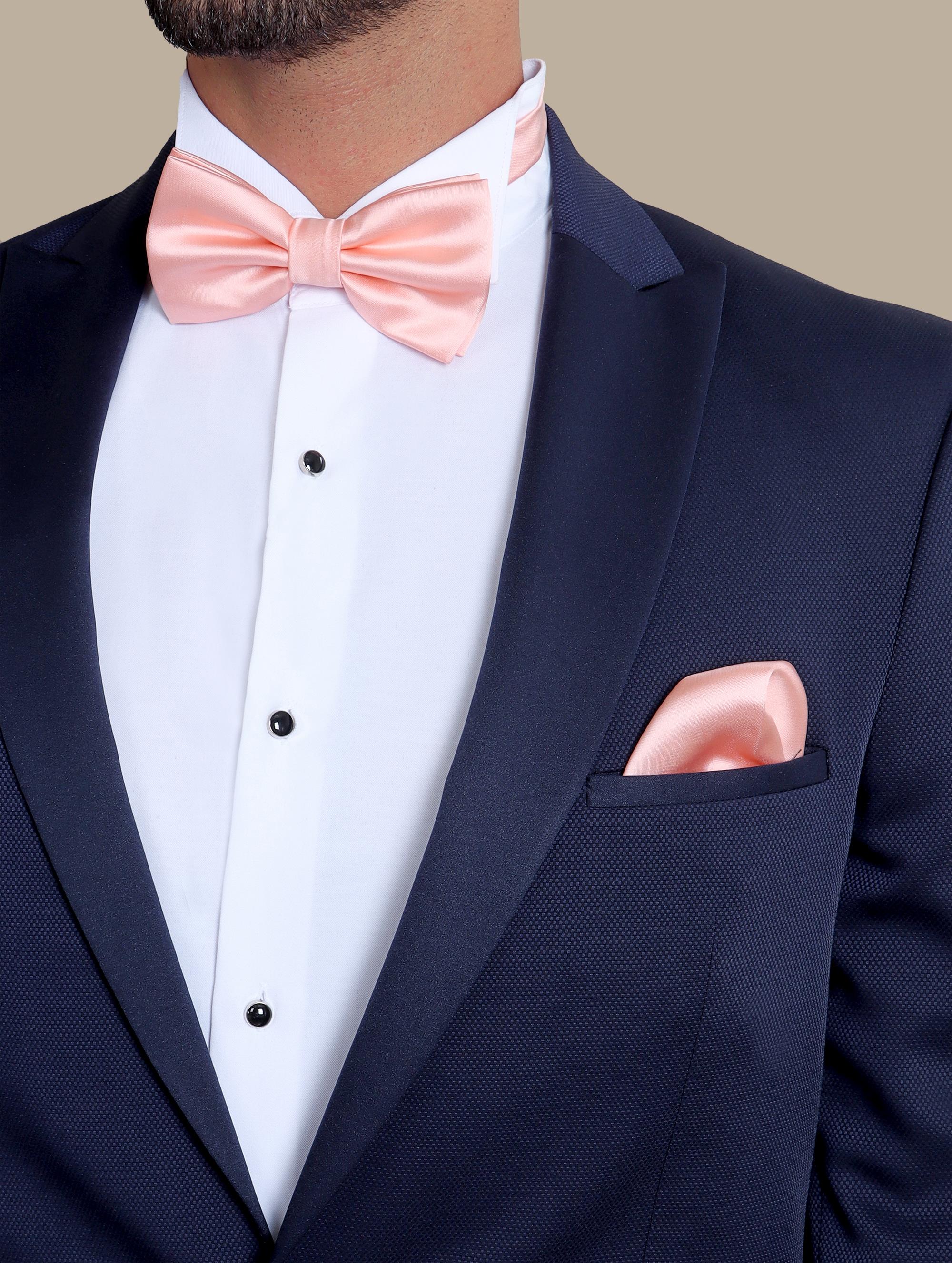 Midnight Elegance: Navy Tuxedo with Peak Lapel