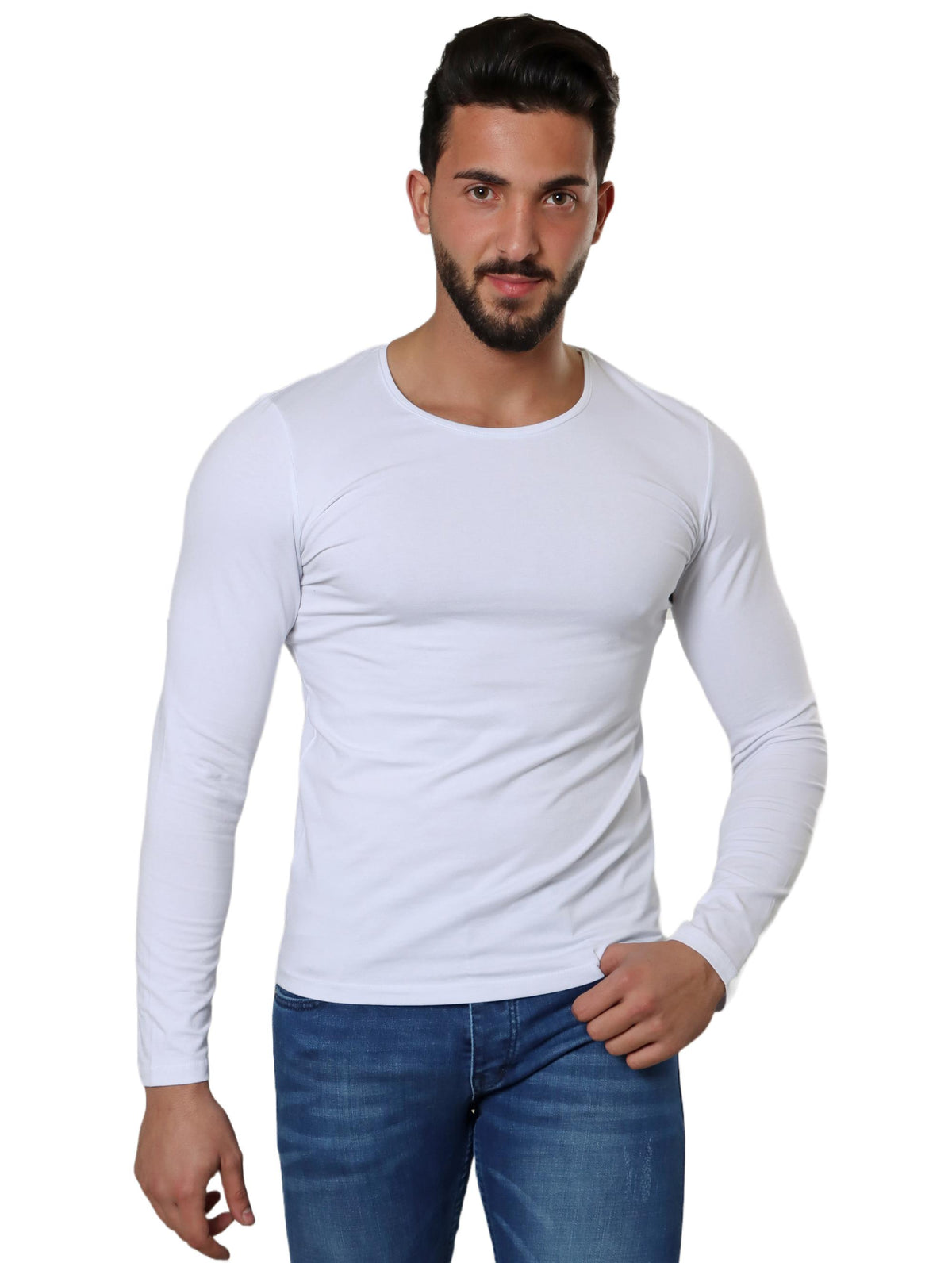 Long Sleeve Basic Round Neck T-Shirt