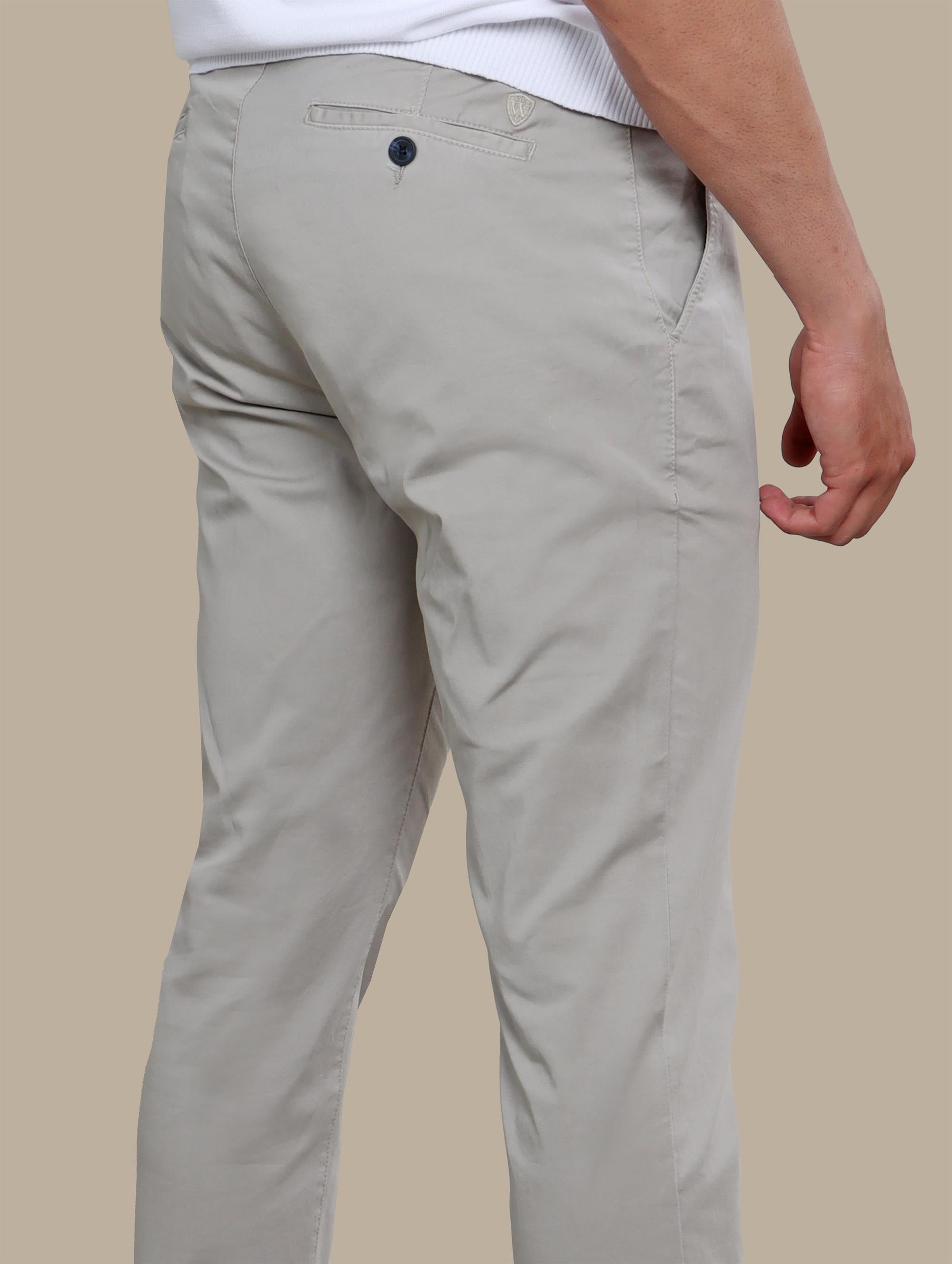 Fashion Trouser With Elastic Band | Light Gray