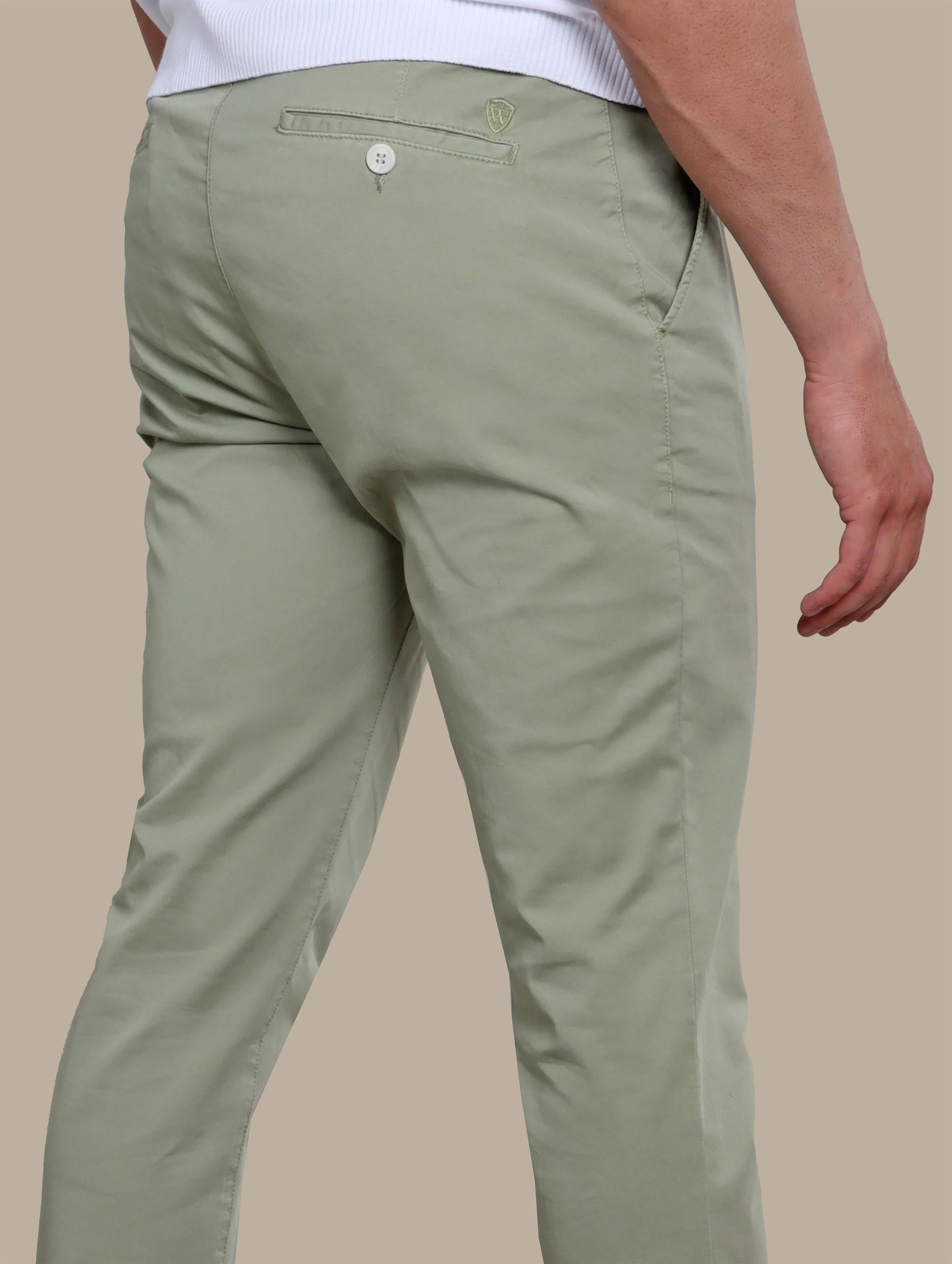 Fashion Trouser With Elastic Band | Olive