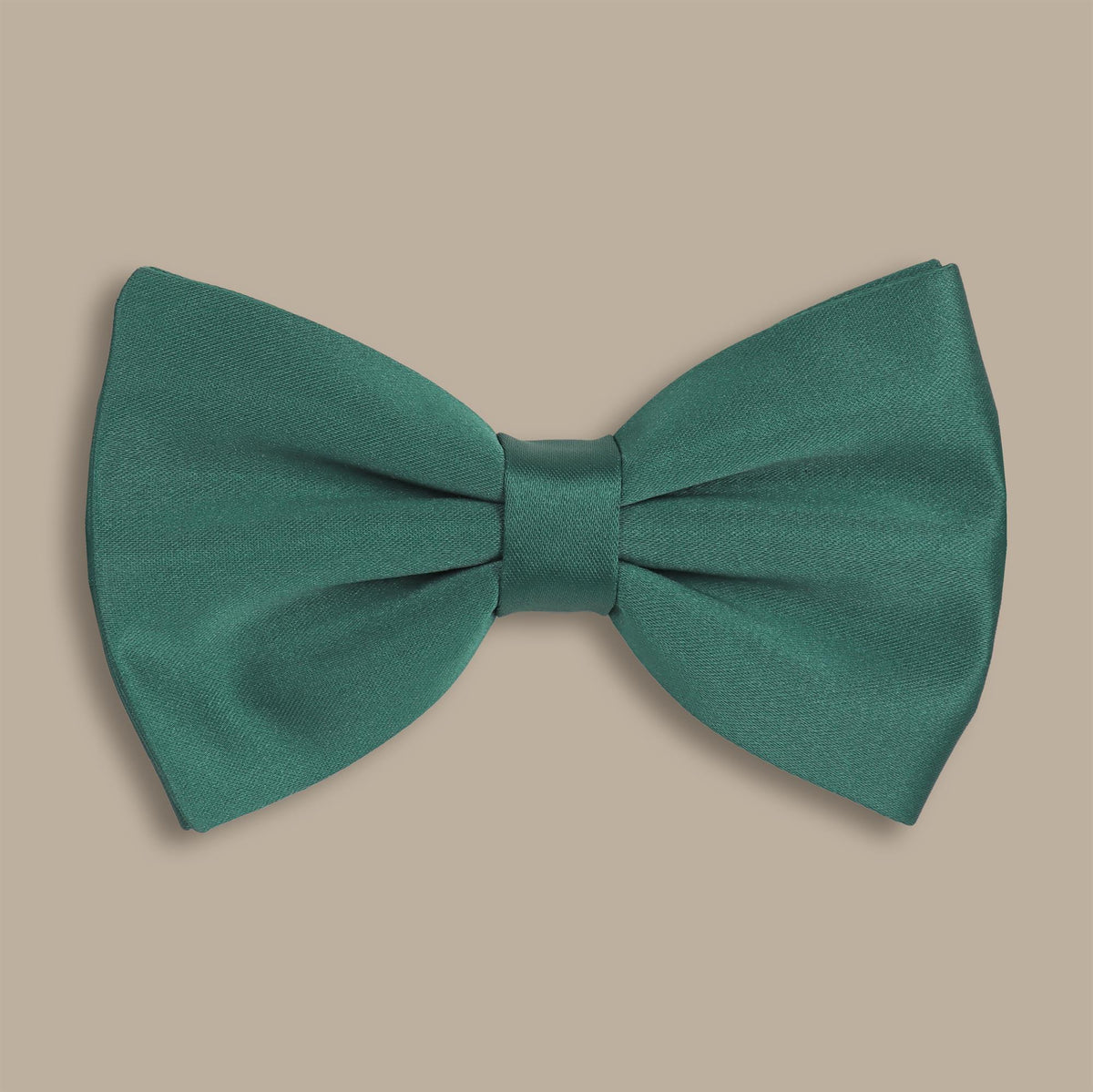 Plain Green Satin Bowtie
