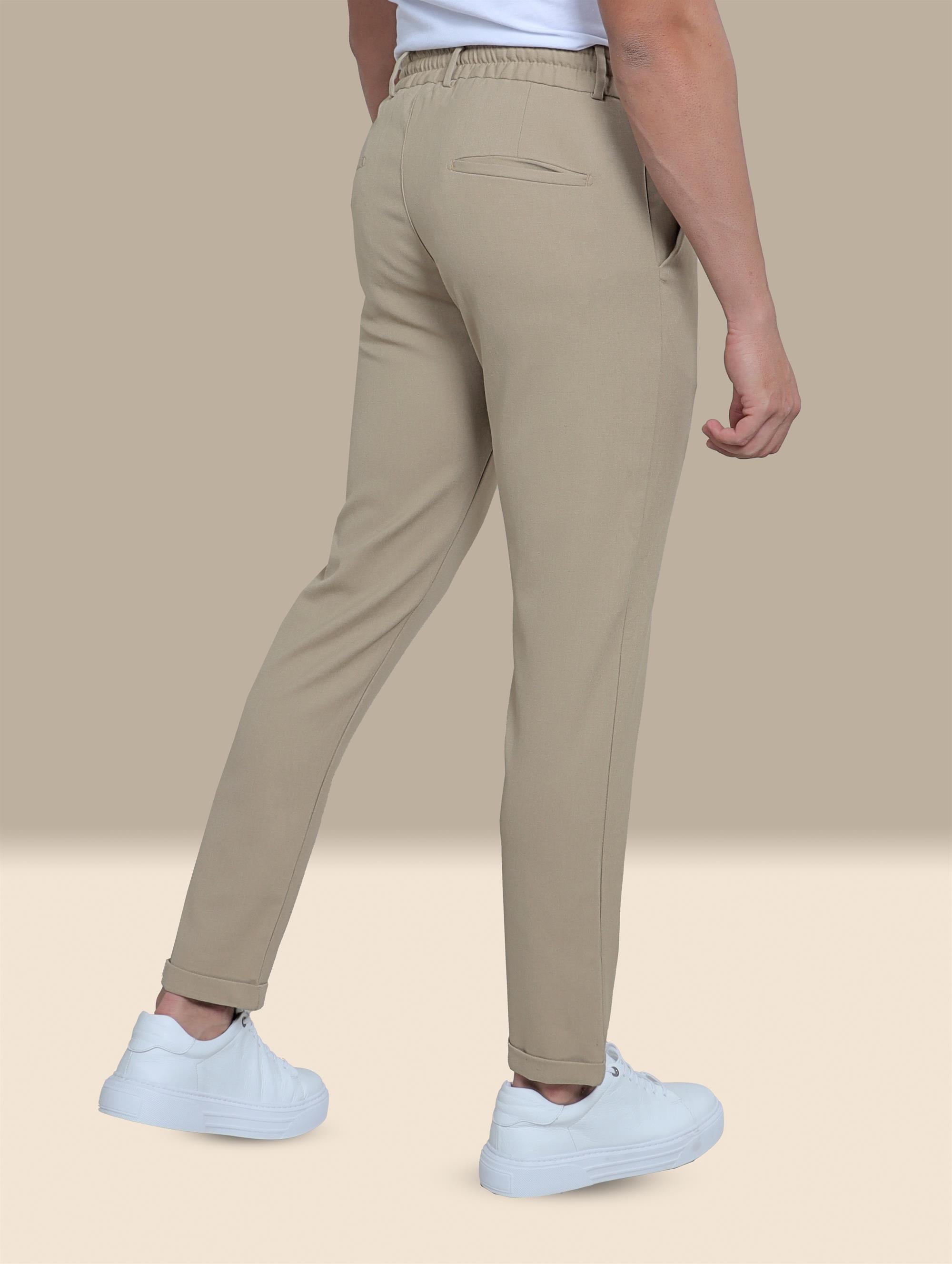 Jogger Basic With Elastic Band | Beige