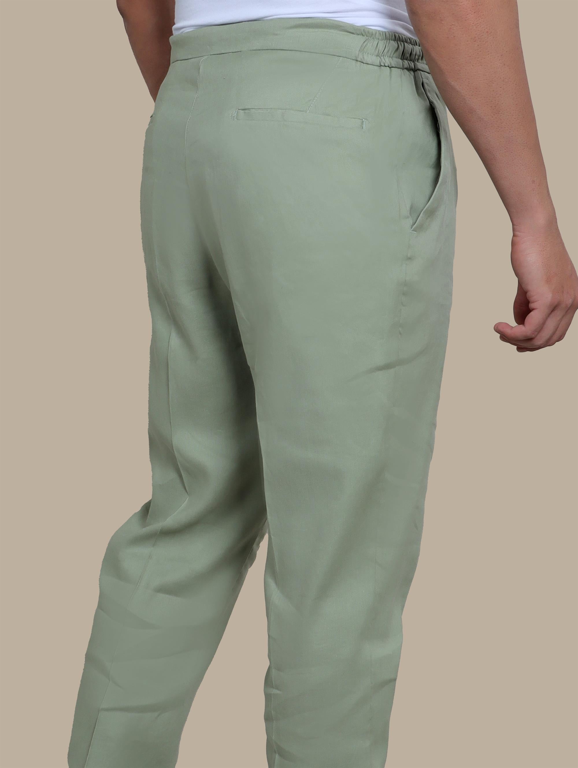 Pant Linen 1 Pleat | Olive